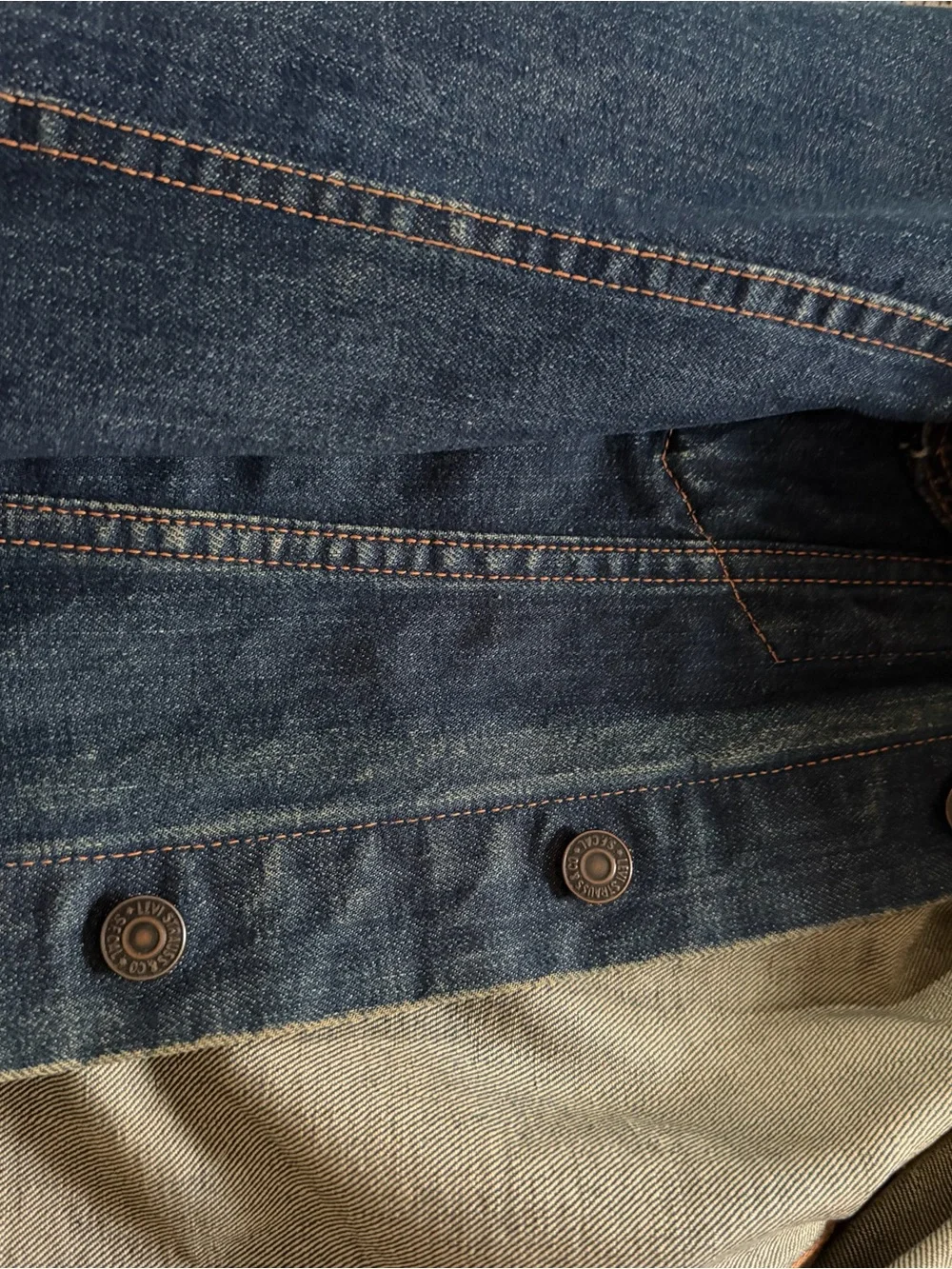 Vintage 60s 70s Levi’s Big E Type 3 III Trucker Denim Jacket USA Dark Wash Rare - Picture 12 of 16